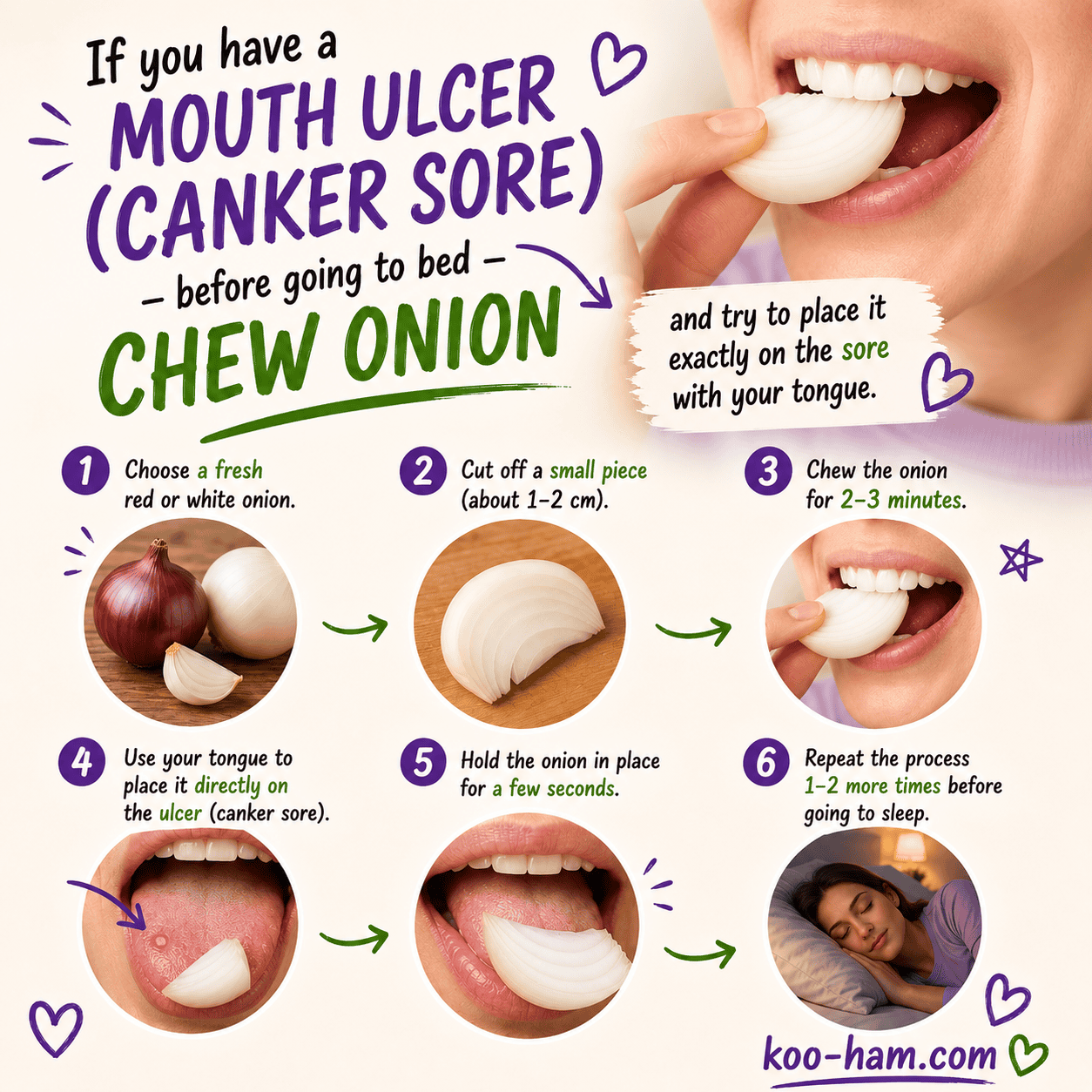 A Simple Onion Trick Some People Use for Mouth Ulcers