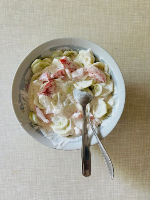 Salad with Sour Cream